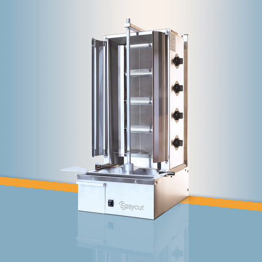 Easy-Cut 4 Burner Gas Doner Kebab Machine 14kW Commercial Shawarma Grill