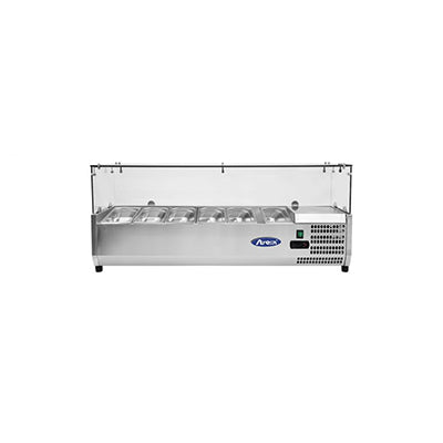 Atosa VRX1400380 Commercial Refrigerated Topping Unit Glass Screen 6 x 13GN