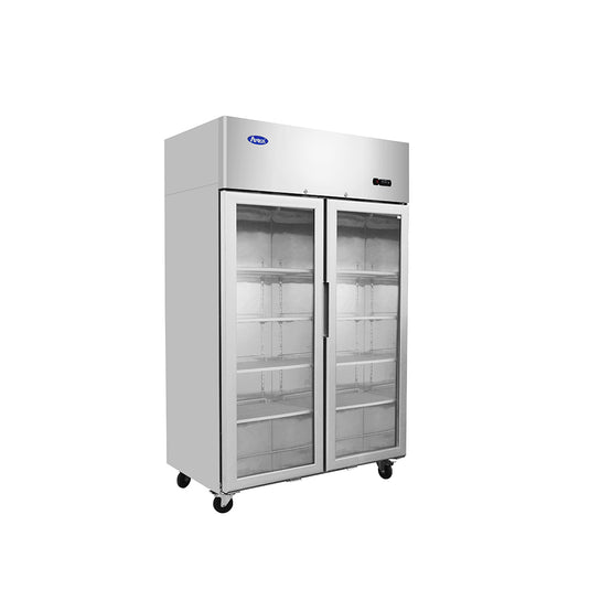 Atosa YCF9402GR Slimline Refrigerated Unit with Double Glass Doors