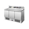 Atosa ICE3853GR Commercial 3 Door Refrigerated Saladette Prep Counter 380 Litre 8 Pan