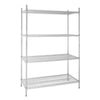 Galvanised Zinc 4 Tier Wire Shelving Kit 1220w x 610d (KM- U257)