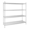 Galvanised Zinc 4 Tier Wire Shelving Kit 1830w x 610d (KM-U259)