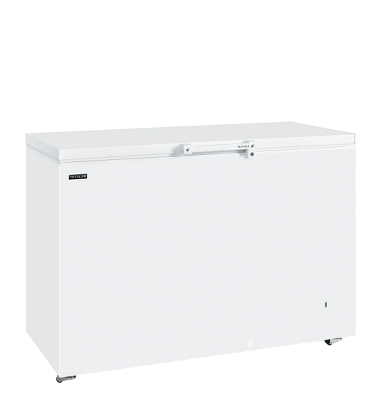 Tefcold Commercial Chest Freezer 385L | White Solid Lid Chest Freezer