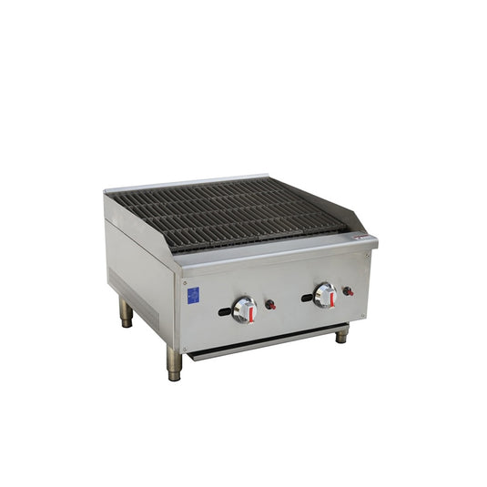Gas Radiant 2 Burners 60cm Charbroiler Grill Natural Gas Or LPG ( 15 Kw )