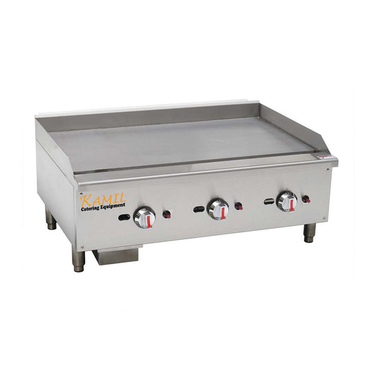 Gas Griddle 3 Burners 90cm Natural Gas Or LPG ( 22.5 Kw )