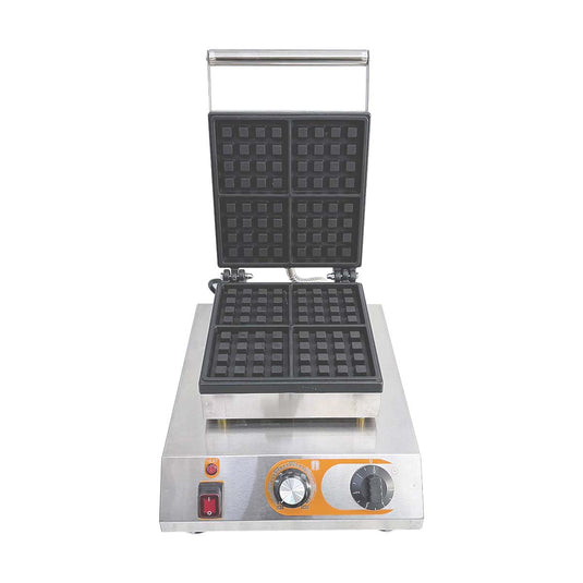 KAMIL Commercial Waffle Maker Twin Square Pattern