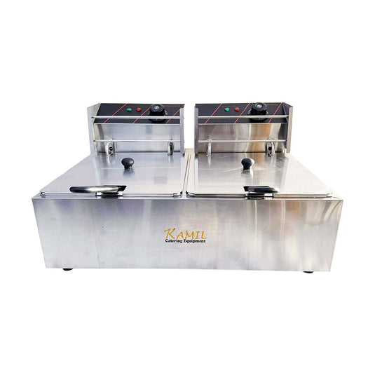 KAMIL Counter Top Electric Chips Fryer Twin Tank 2×6 Litre