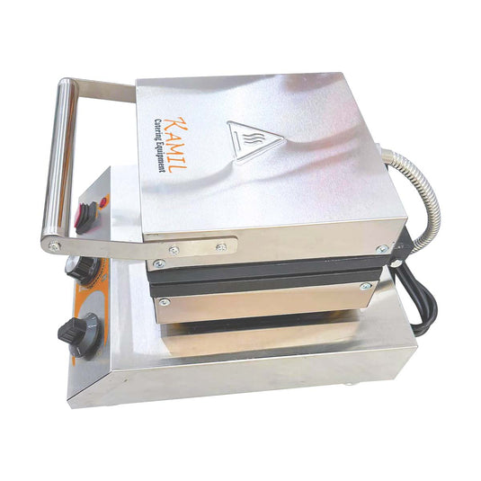 KAMIL Commercial Waffle Maker Twin Square Pattern