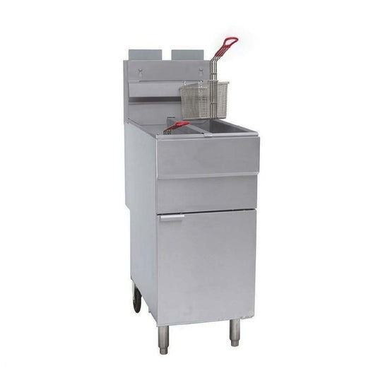 Chips Fryer Free Standing Twin Tank 4 Burners Gas Fryer 35 Kw