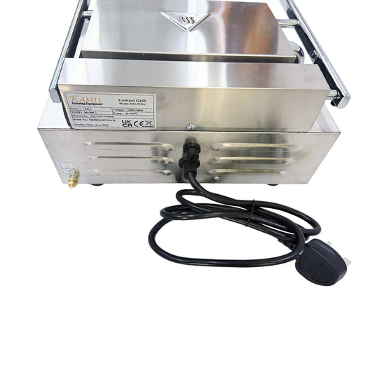 KAMIL Commercial Cast Iron Double Ribbed Grill Compact Contact Grill