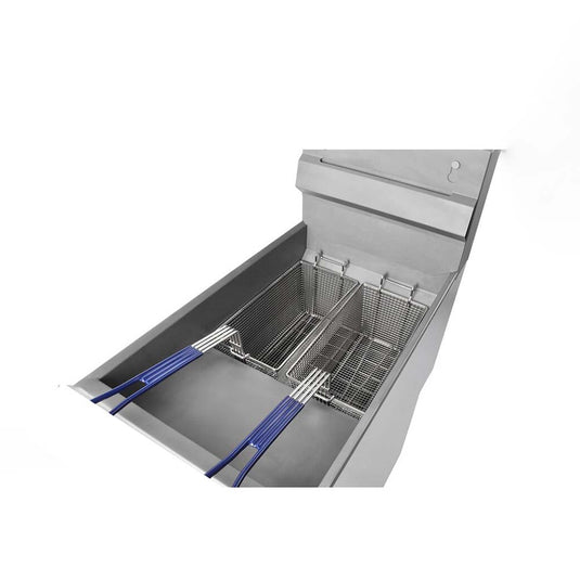 Chips Fryer Free Standing Single Tank 3 Burners Gas Fryer 26.4 KW