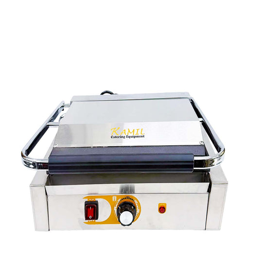 Kamil Electric Contact Grill Medium Ribbed Top & Smooth Bottom (240V)