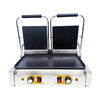 Kamil Heavy-Duty Twin Electric Contact Grill – Ribbed Top & Smooth Bottom (240V)