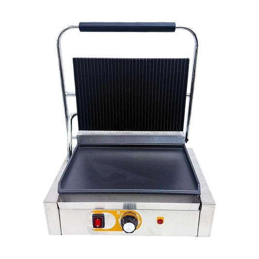 Kamil Electric Contact Grill Medium Ribbed Top & Smooth Bottom (240V)