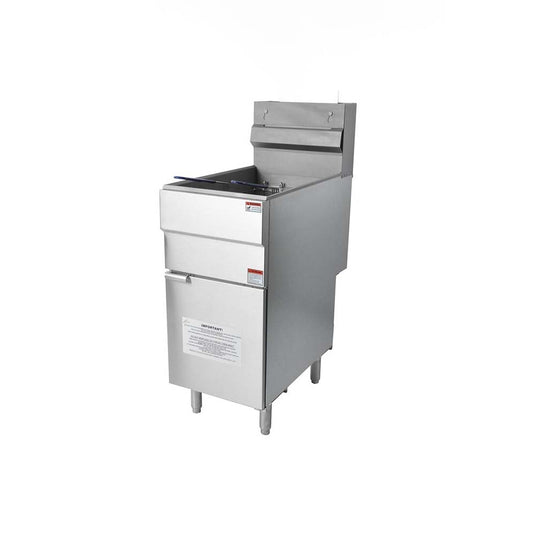 Chips Fryer Free Standing Single Tank 3 Burners Gas Fryer 26.4 KW