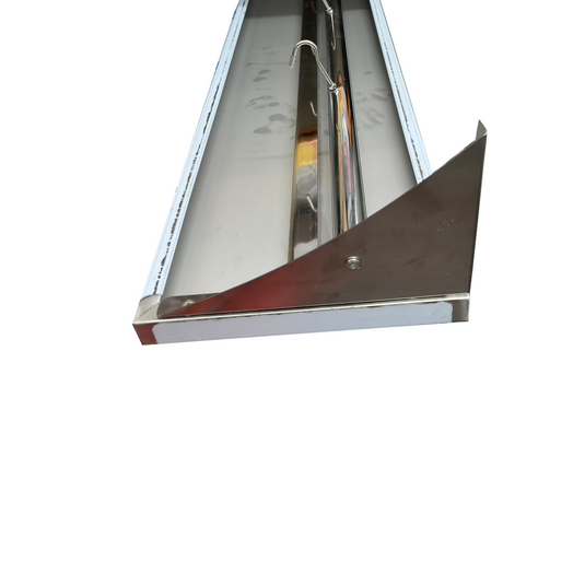 KAMIL Stainless Steel Wall Shelf With Hooks 180Cm