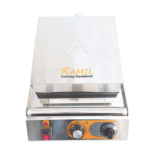 KAMIL Commercial Waffle Maker Twin Square Pattern