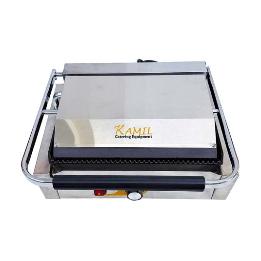 KAMIL Commercial Cast Iron Double Ribbed Medium Contact Grill