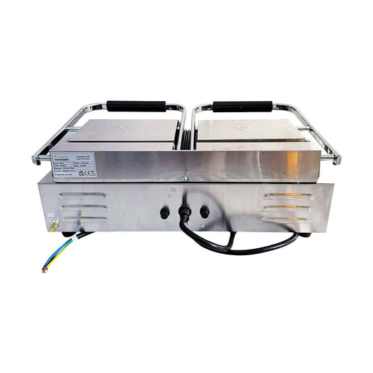 KAMIL Commercial Cast Iron Double Ribbed Grill Double Contact Grill