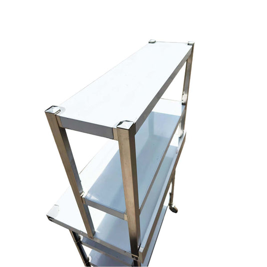 KAMIL Stainless Steel Adjustable Over Table Shelf Double Teirs 180 X 30 Cm