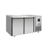 Atosa Commercial 2 Door Under Counter Fridge 280L | Stainless Steel Refrigerated Prep Table
