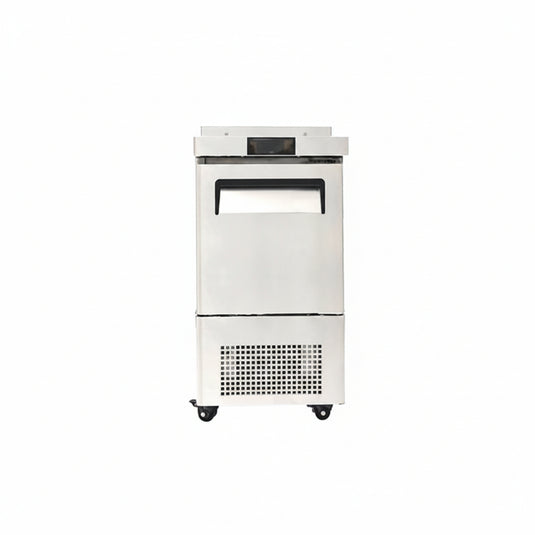 Commercial freezer on a white background