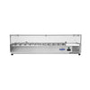 Atosa VRX2000330 Commercial Refrigerated Topping Unit Glass Screen 10 x 1/4GN