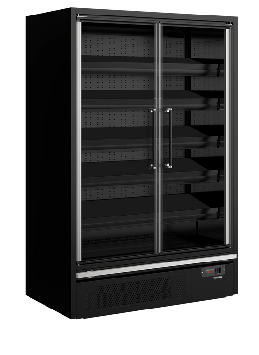 Tefcold Commercial 2 Door Glass Door Multideck Fridge 1443L