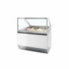 Commercial 12 Pan Flat Glass Napoli Ice Cream Display Freezer | Large Format Scoop Cabinet