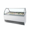 Commercial 20 Pan Curved Glass Napoli Ice Cream Display Freezer | Large Format Scoop Cabinet