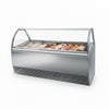 Commercial 24 Pan Curved Glass Napoli Ice Cream Display Freezer | Large Format Scoop Cabinet