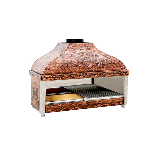 Copper Mangal BBQ Charcoal Grill 1.2-Metre - front view