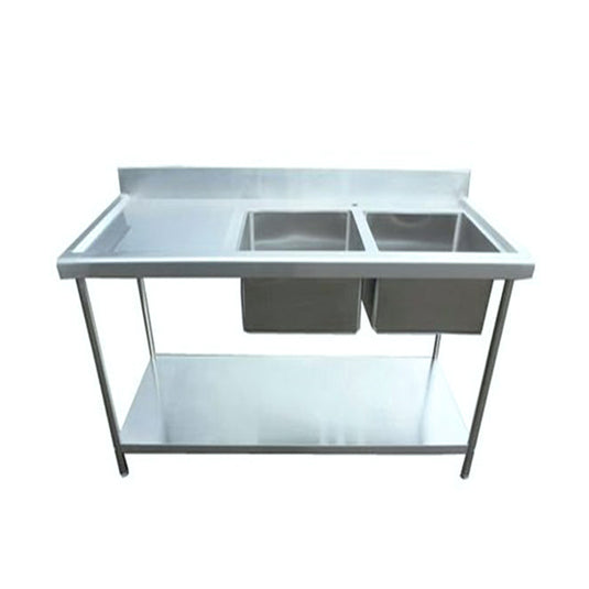 Commercial Stainless Steel Left Drainer Sink – 150 Cm/71″