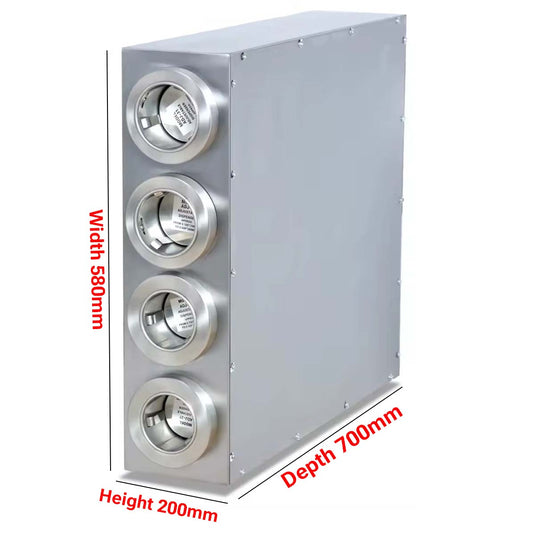 KAMIL Stainless Steel Cup Dispenser 4 Tube
