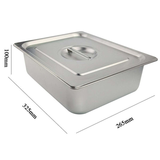 Electric Bain Marie 3 X 1/2 GN Pan Stainless Steel Countertop Food Warmer With Glass