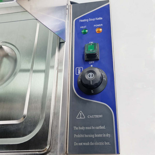 Electric Bain Marie 4 X 1/2 GN Pan Stainless Steel Countertop Food Warmer With Glass