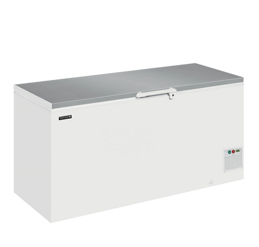 Tefcold Commercial Solid Lid Chest Freezer 556L | Eco Design Stainless Steel Chest Freezer