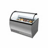 Commercial 10 Pan Curved Glass Ice Cream Display Freezer | Napoli Pan Scoop Cabinet