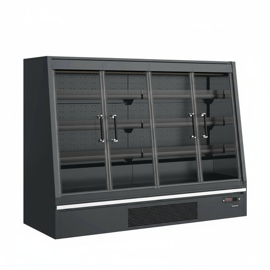 Tefcold Commercial 2 Door Low Height Glass Door Multideck Fridge 1195L
