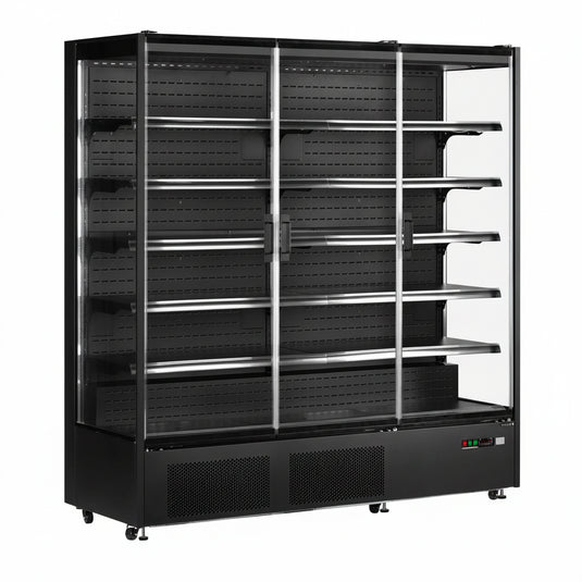Tefcold Commercial 3 Door Glass Door Multideck Fridge 1939L