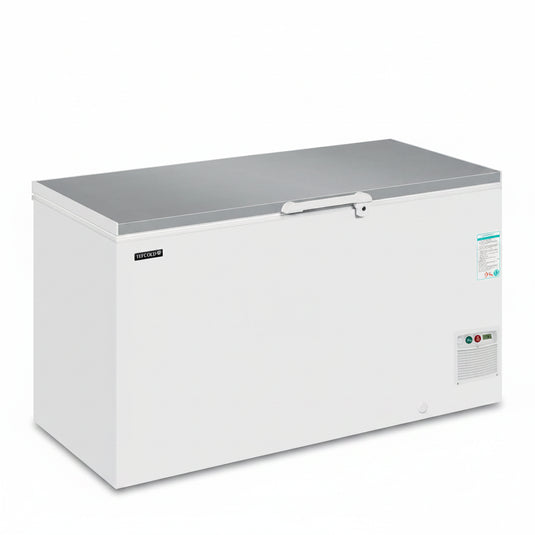 Tefcold Commercial Solid Lid Chest Freezer 491L | Eco Design Stainless Steel Chest Freezer