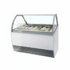 Commercial 16 Pan Curved Glass Napoli Ice Cream Display Freezer | Large Format Scoop Cabinet