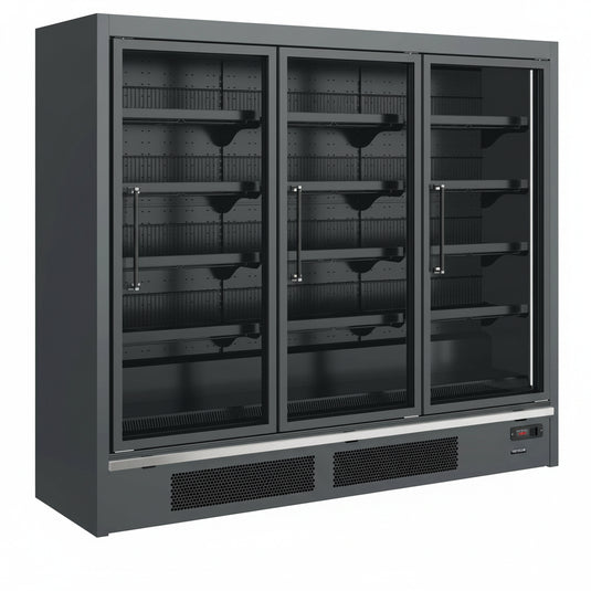 Tefcold Commercial 3 Door Glass Door Display Freezer 2468L