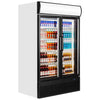 Tefcold Commercial 2 Door Glass Door Merchandiser (2-Door Hinged, Wide) 645L | Extra Wide Hinged Door Display Fridge
