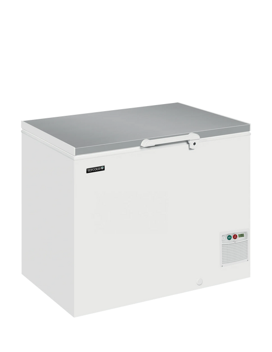 Tefcold Commercial Solid Lid Chest Freezer 323L | Eco Design Stainless Steel Chest Freezer