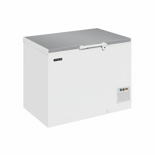 Tefcold Commercial Solid Lid Chest Freezer 323L | Eco Design Stainless Steel Chest Freezer