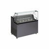 Commercial 6 Pan Flat Glass Top Ice Cream Display Freezer 276L | Scoop Cabinet with Understorage