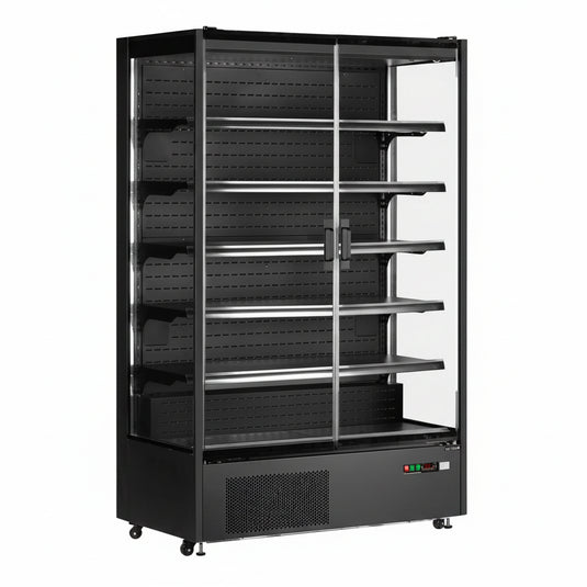 Tefcold Commercial 2 Door Glass Door Multideck Fridge 1292L