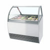 Commercial 12 Pan Curved Glass Napoli Ice Cream Display Freezer | Large Format Scoop Cabinet