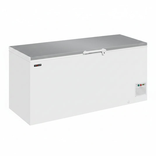 Tefcold Commercial Solid Lid Chest Freezer 691L | Eco Design Stainless Steel Chest Freezer